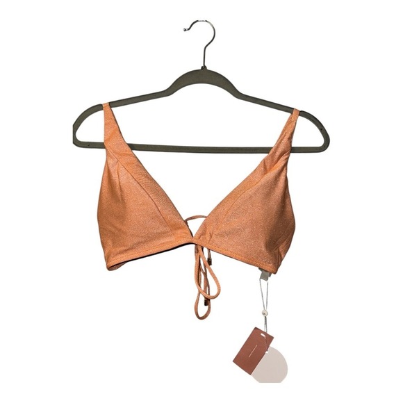 PQ Peach Metallic Skylar Bikini Top, Large - Picture 2 of 7